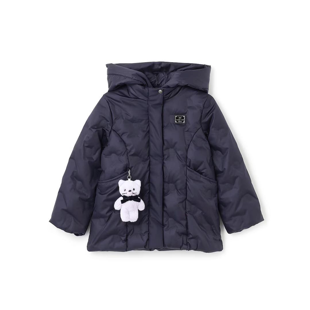 み*と様 新品タグ付き　ANNA SUI mini 中綿ネコブルゾン　紺100-