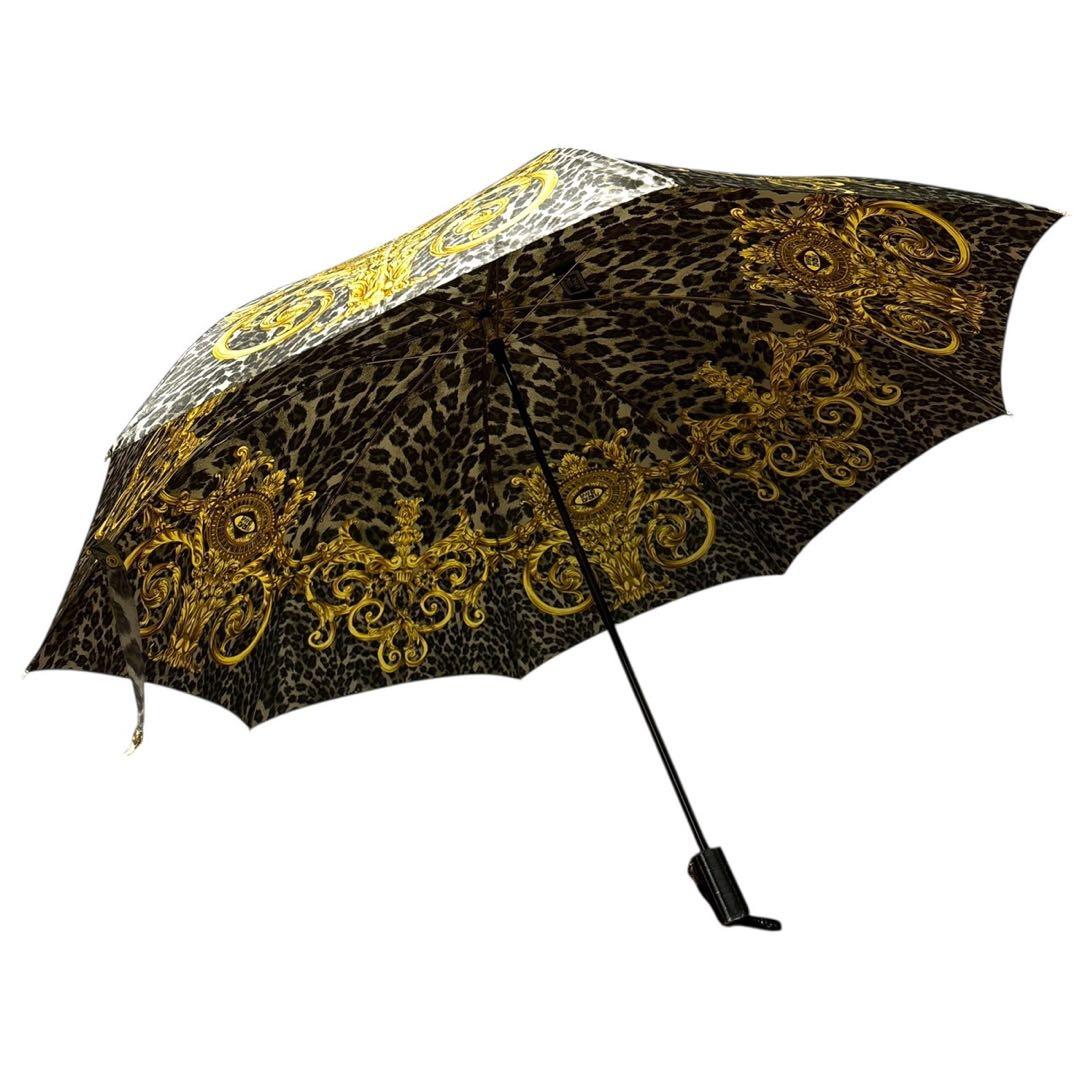 極美品◎ ジャンニヴェルサーチ 折りたたみ傘 バロック柄 レオパード柄 晴雨兼用