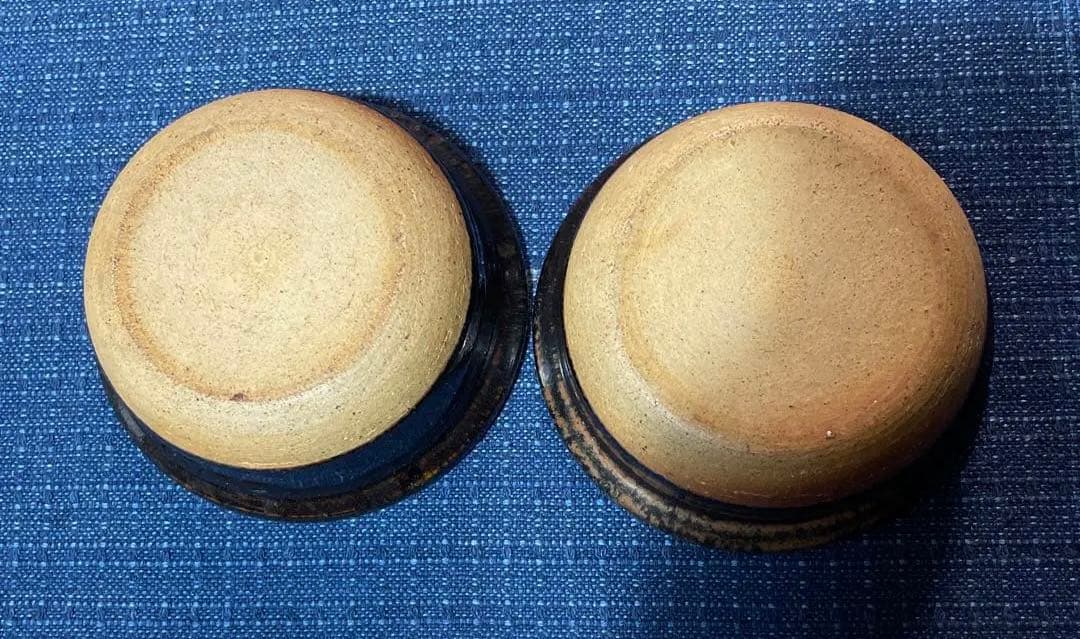 出西窯の黒い陶器製蓋つき煮物椀グラタン皿2個セット