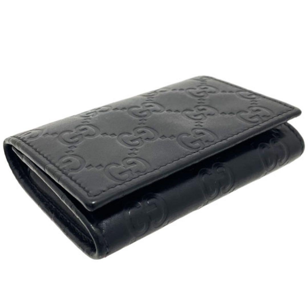 正規品 グッチ 名刺入れ カードケース シマライン 黒 【MM15694】