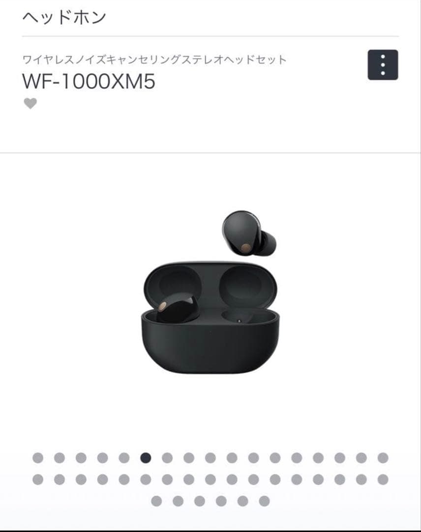 Sony WF-1000XM5 ワイヤレスイヤフォン ブラック
