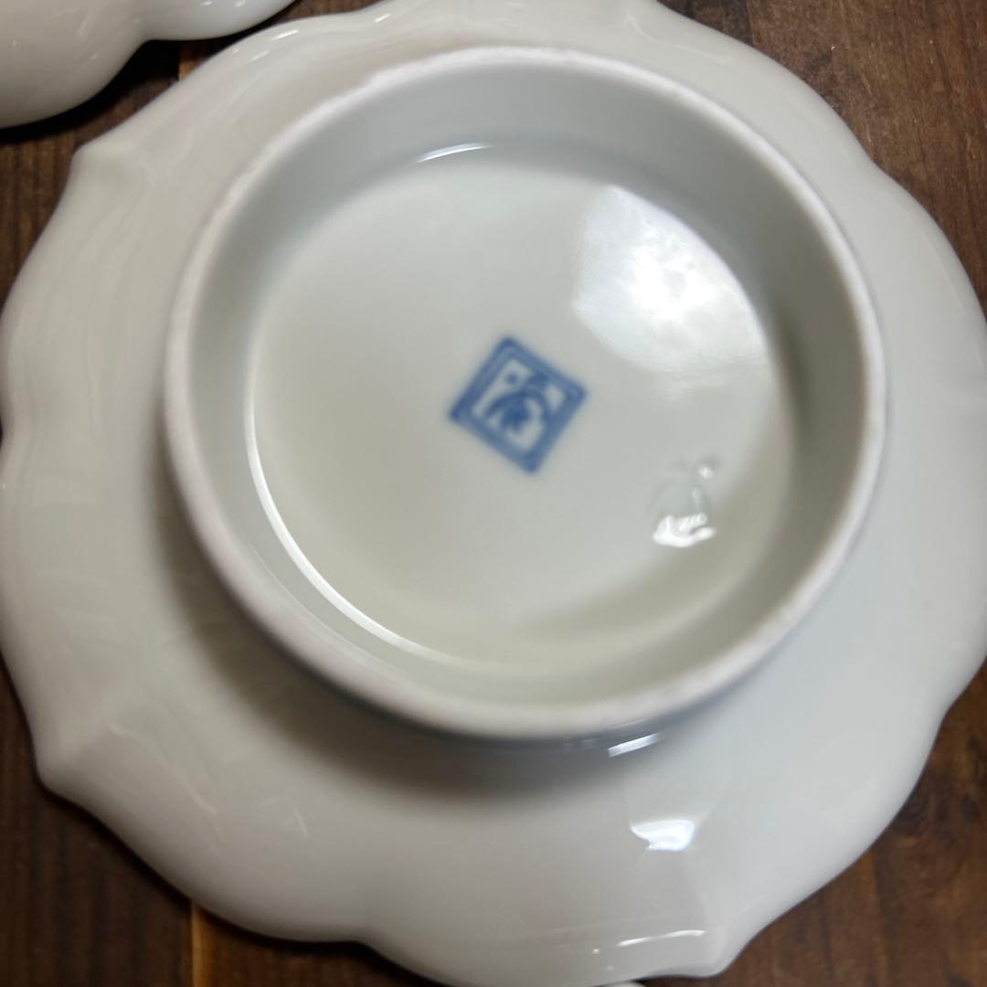 希少　レア　香蘭社　染付染錦栗　小皿５枚
