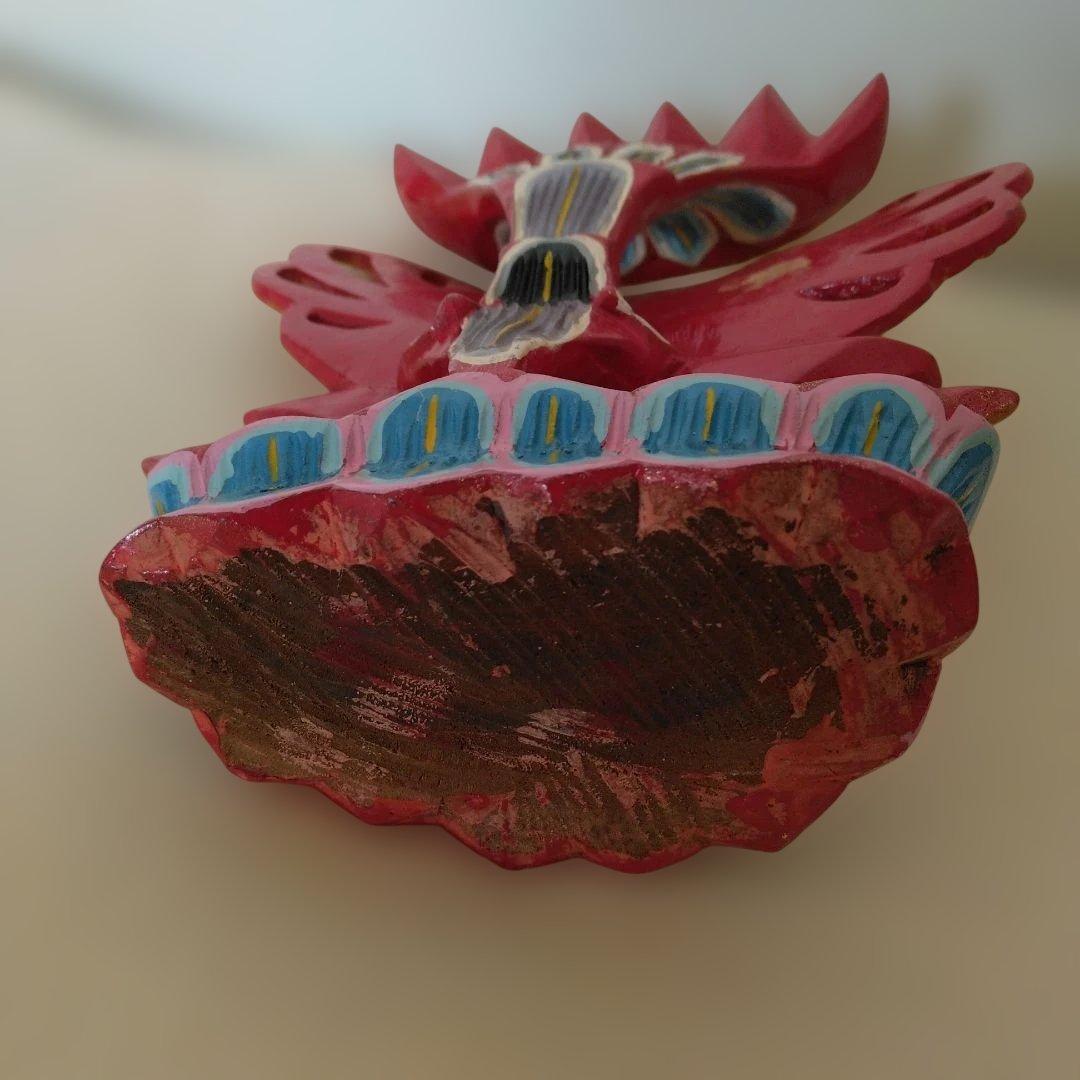 木彫り　ガルーダ　置物　魔除け