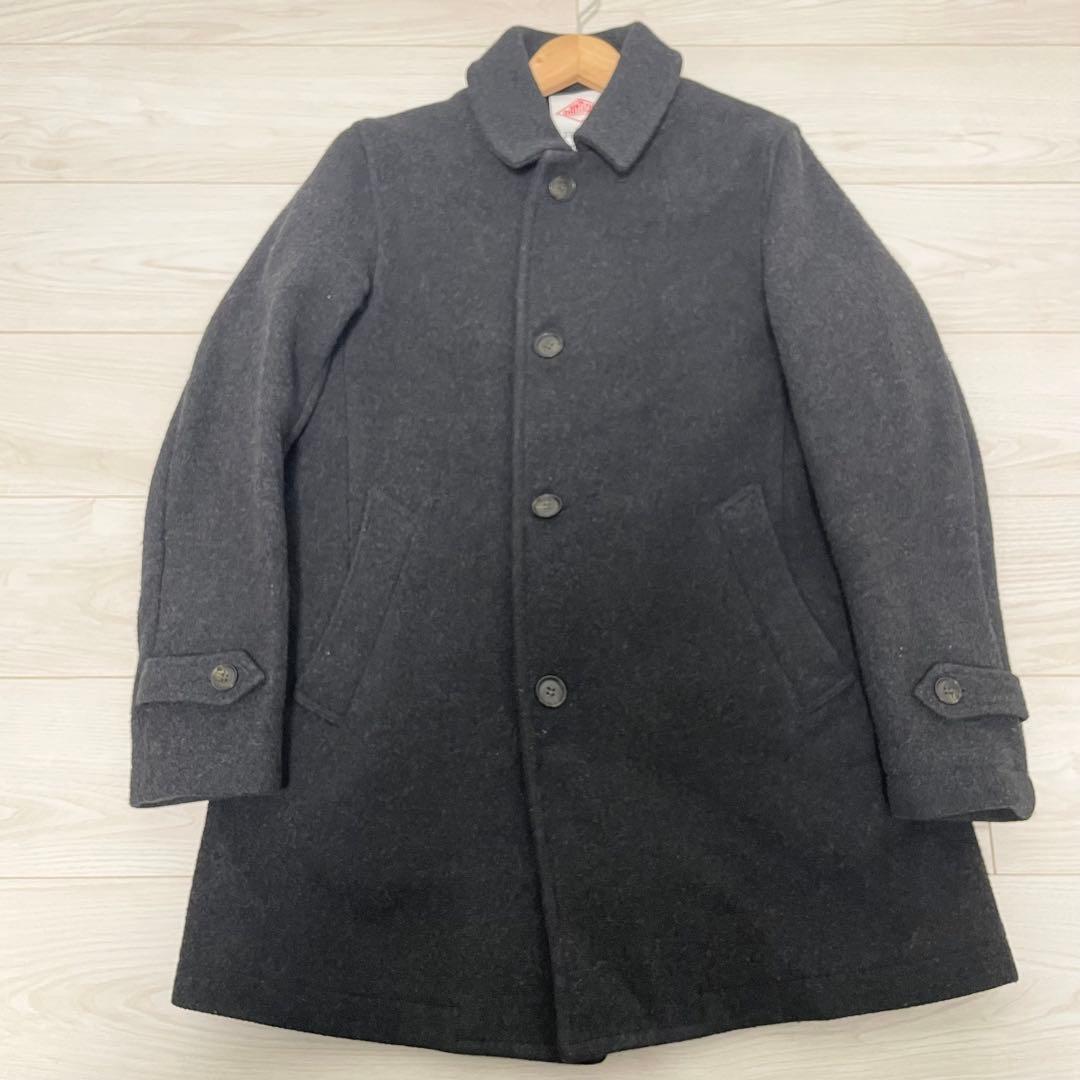 美品✨DANTON【ダントン】ウールモッサ シングルコート チャコールグレー　L