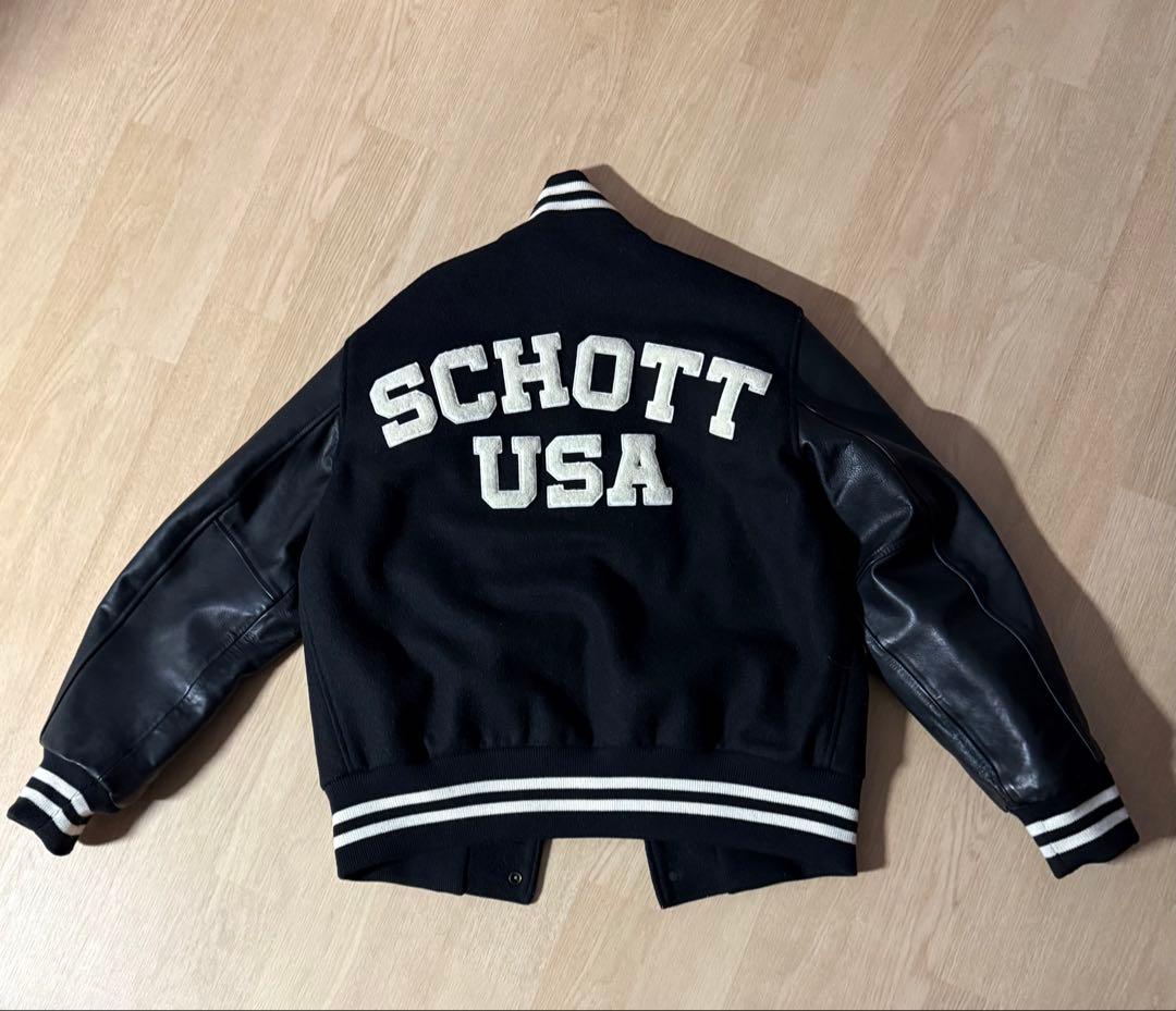 A*i様 USA製　Schott スタジャン ブラック　40サイズ