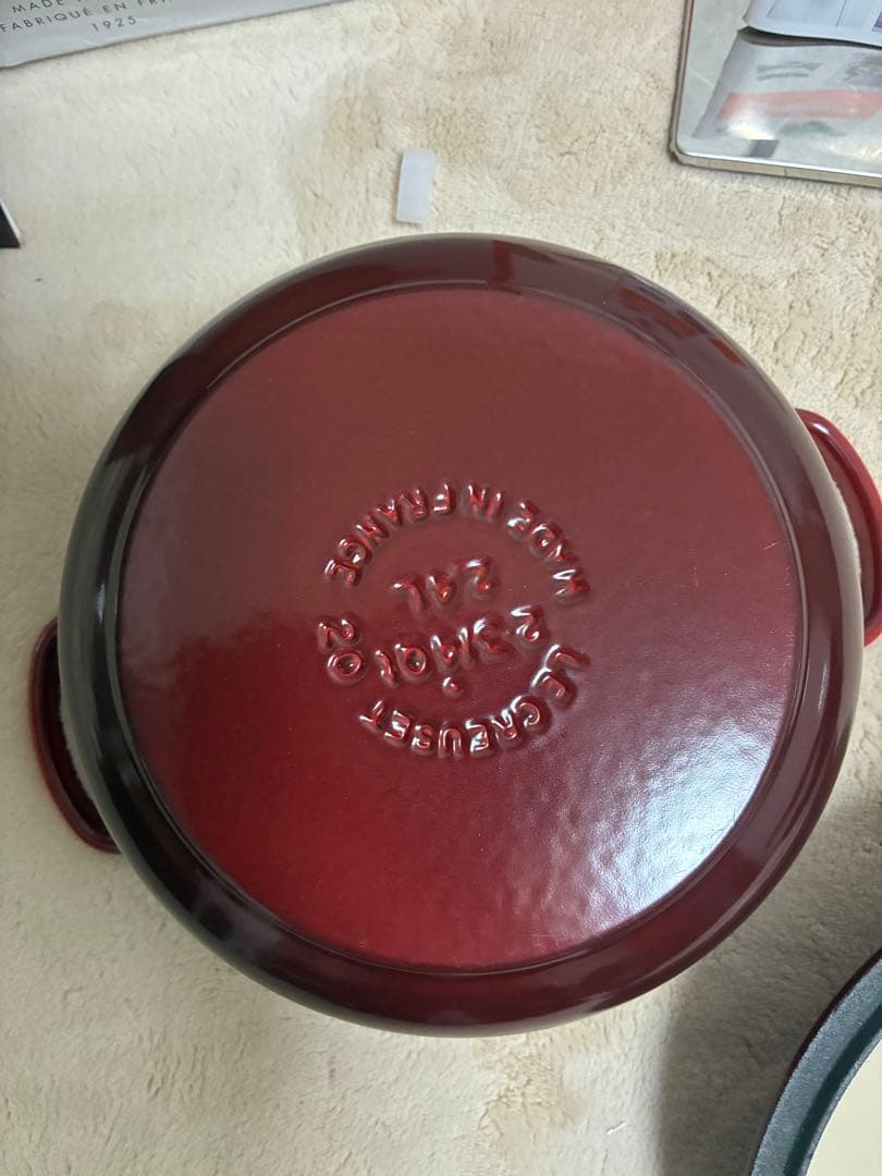 新品　未使用　LE CREUSET 両手鍋 赤 20cm