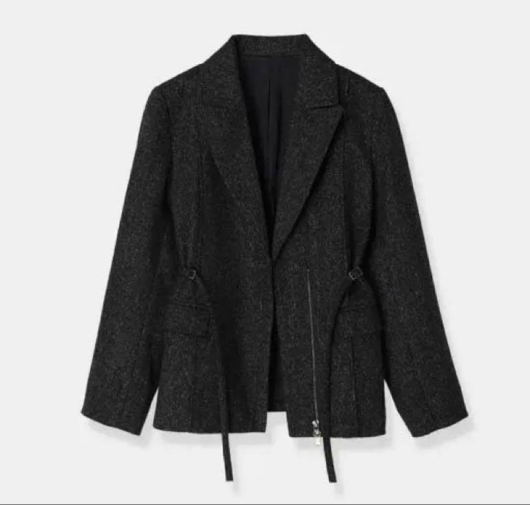 ジャケット・アウター l'or Zip up Tweed Jacket