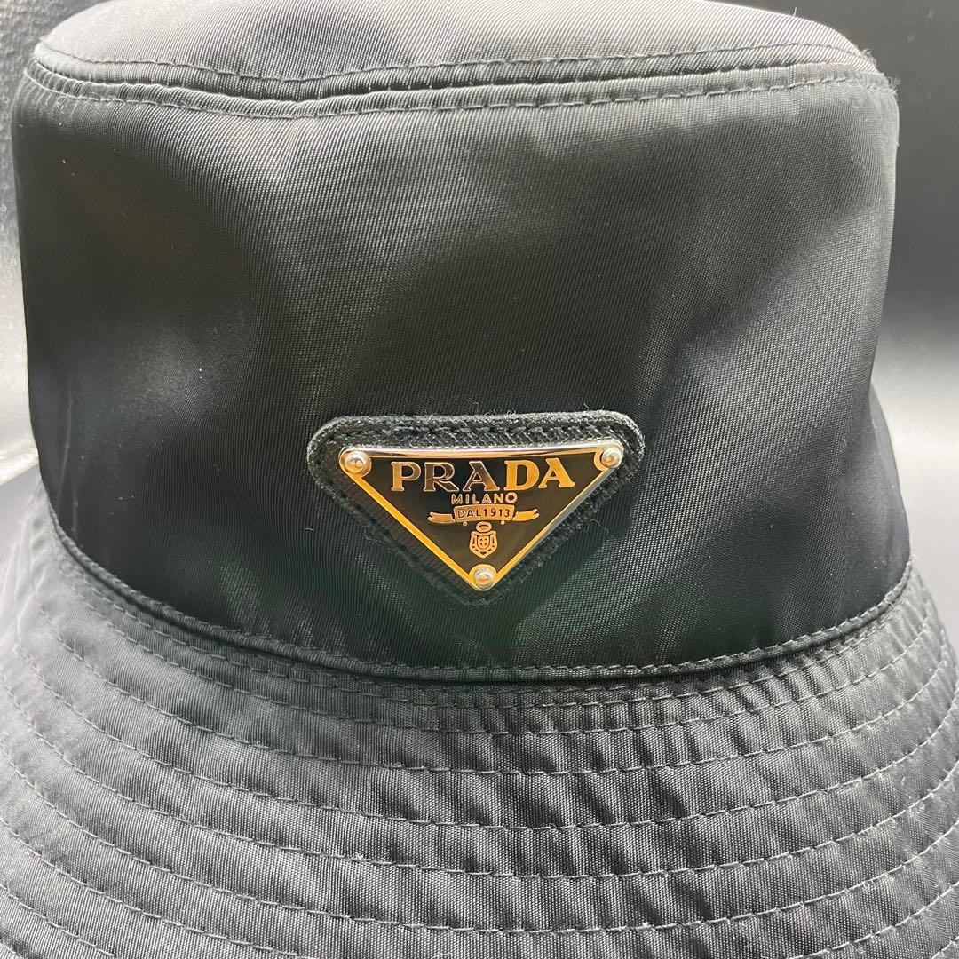【未使用品】PRADA プラダ ナイロン製 バケットハット ブラック サイズM