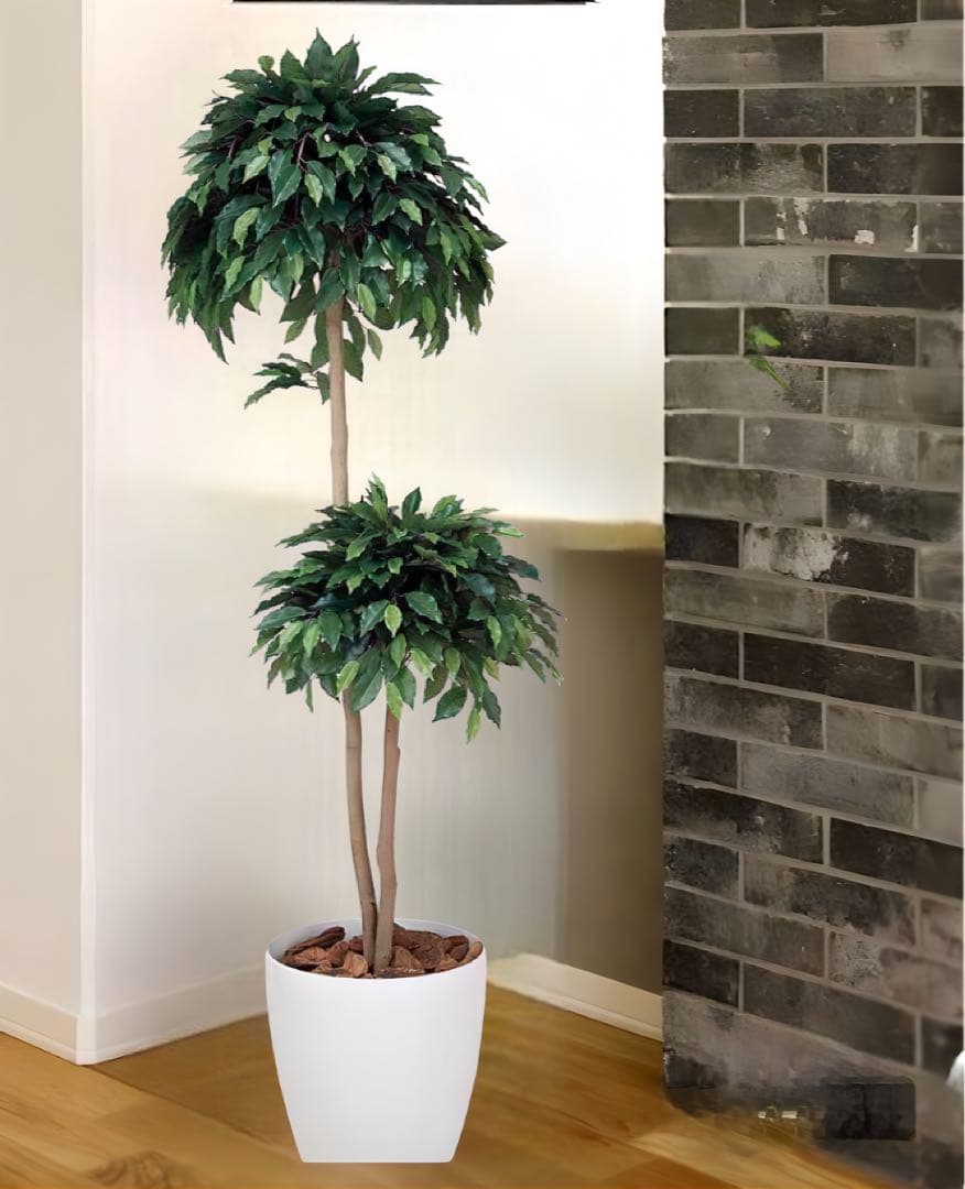 光触媒　人工観葉植物　フェイクグリーン　ベンジャミンダブル高さ1.6