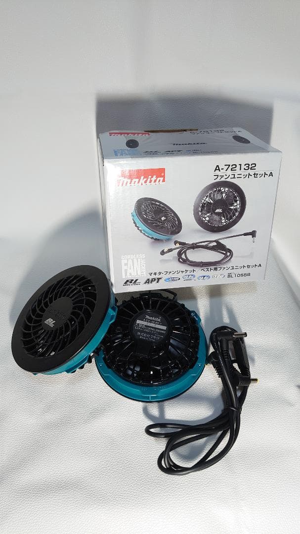 マキタ ファンベスト用　ファンユニットセットA　薄型バッテリ　専用保冷剤セット