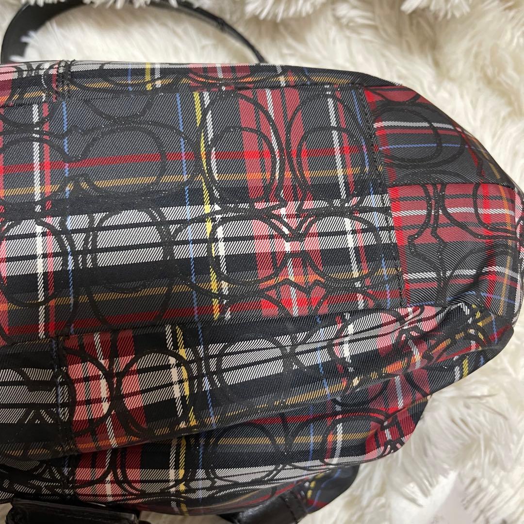 美品COACH ソーホー ワンショルダー シグネチャー チェック ベルト