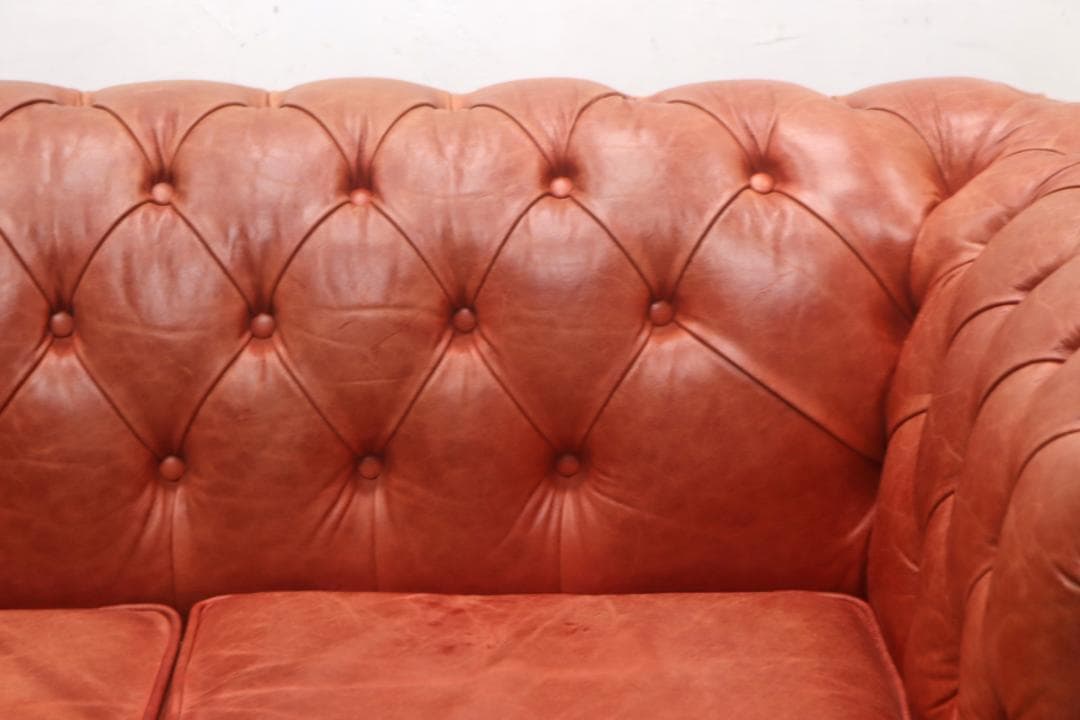 イギリス DISTINCTIVE チェスターフィールド 3Pソファ ヴィンテージ