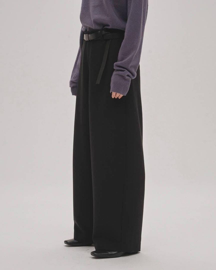 新品　todayful Wide Cocoon Trousers ブラック　36