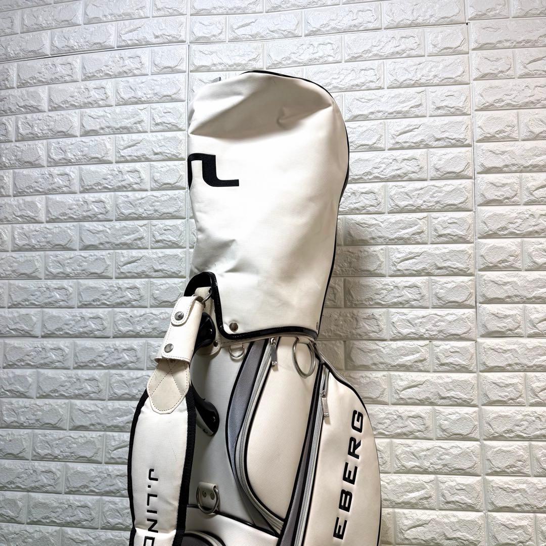 J.LINDEBERG ゴルフ　キャディバッグ ホワイト・グレー 良好　多収納