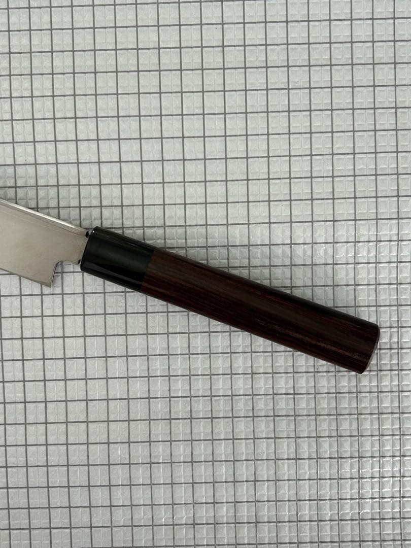 包丁 柳刃包丁 ダマスカス 安来鋼白紙２号 240mm 紫檀シノギ柄 刺身包丁①