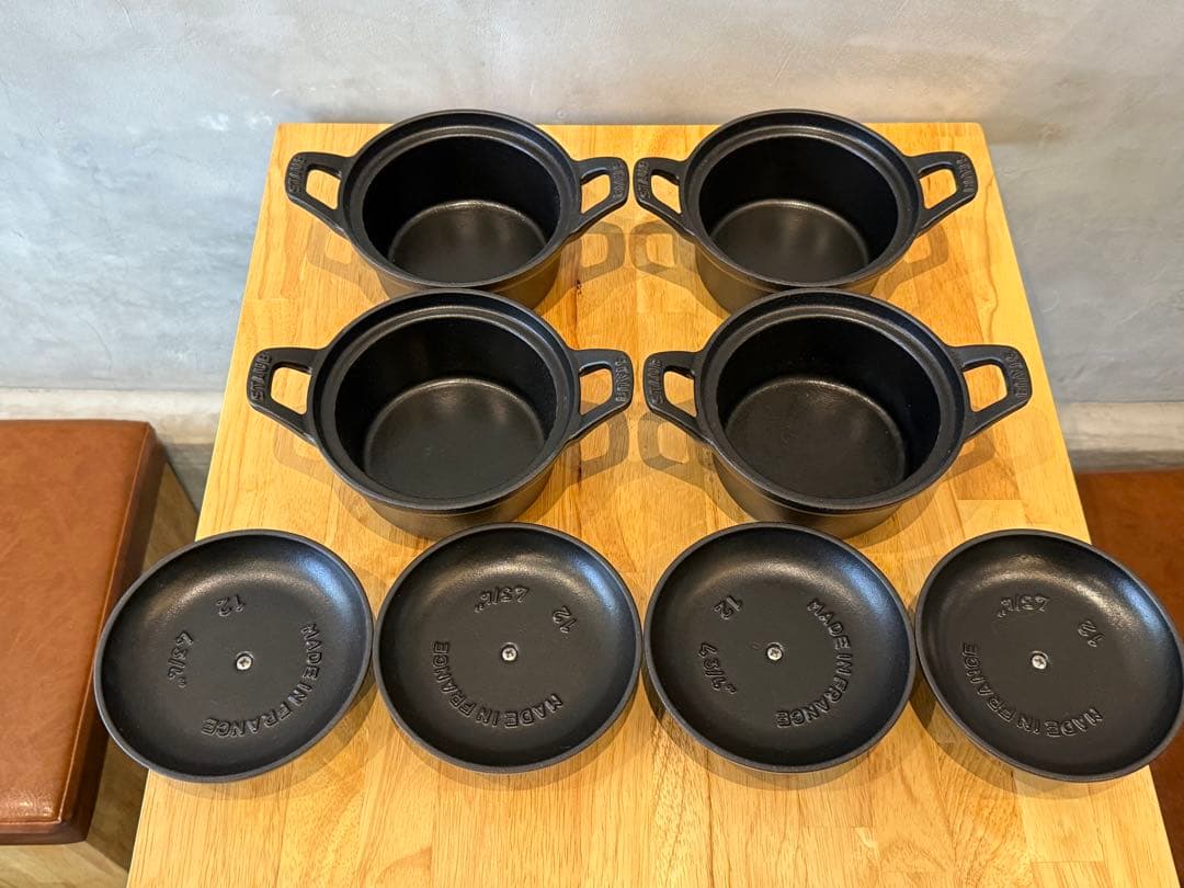 STAUB ヴィンテージ　ラウンド12cm 4個セット