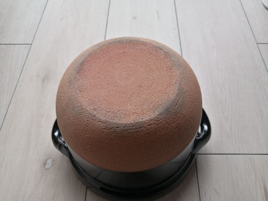無印良品　レンジで温め直せる　萬古焼　ごはん鍋