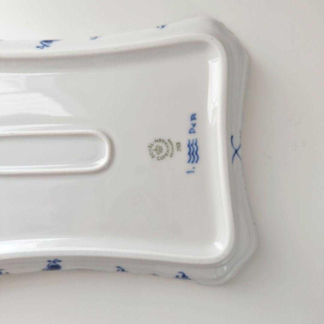 ロイヤルコペンハーゲン　ブルーフルーテッド　フルレース　スクエア皿