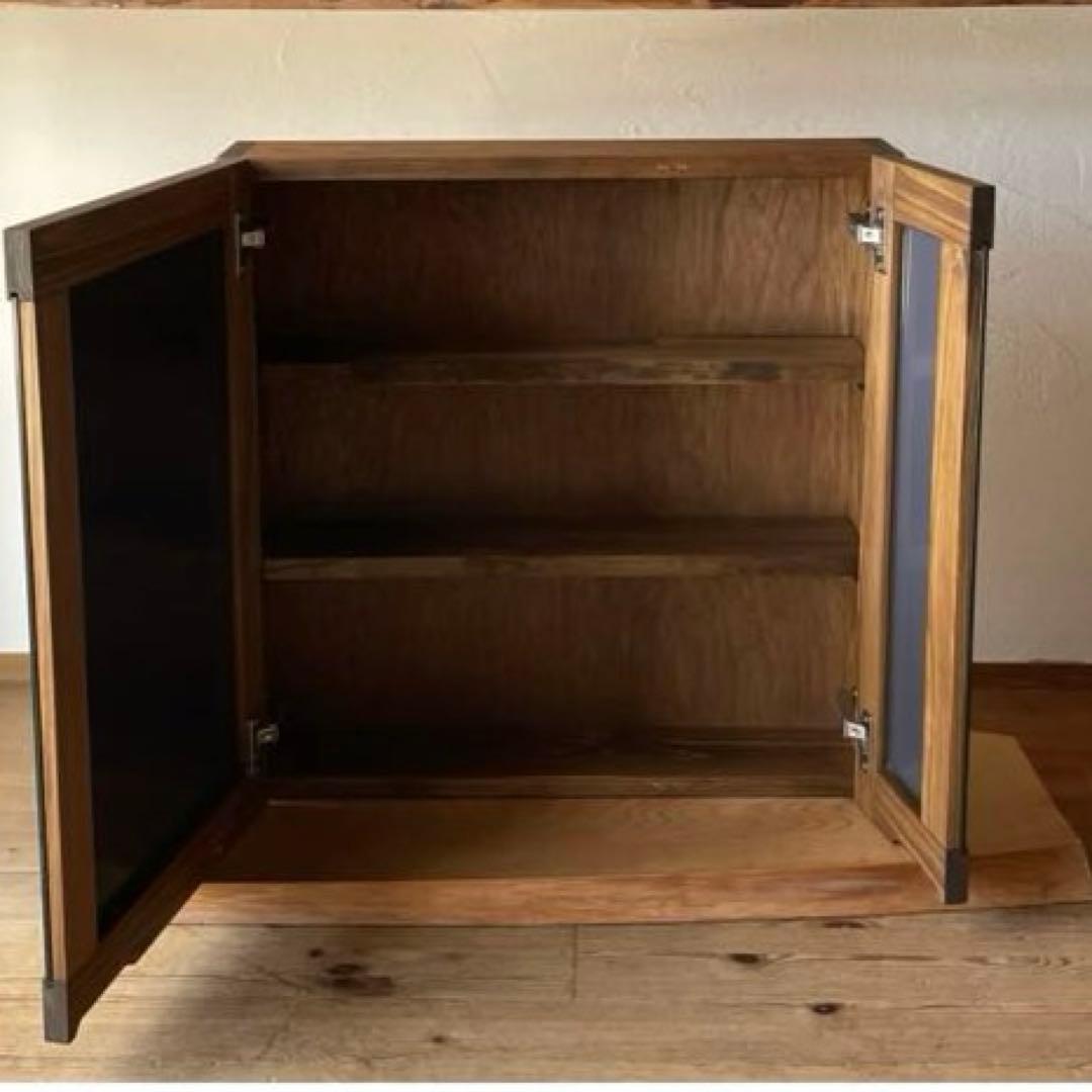 訳あり新品・未使用★木製壁掛け鏡　木製キャビネット