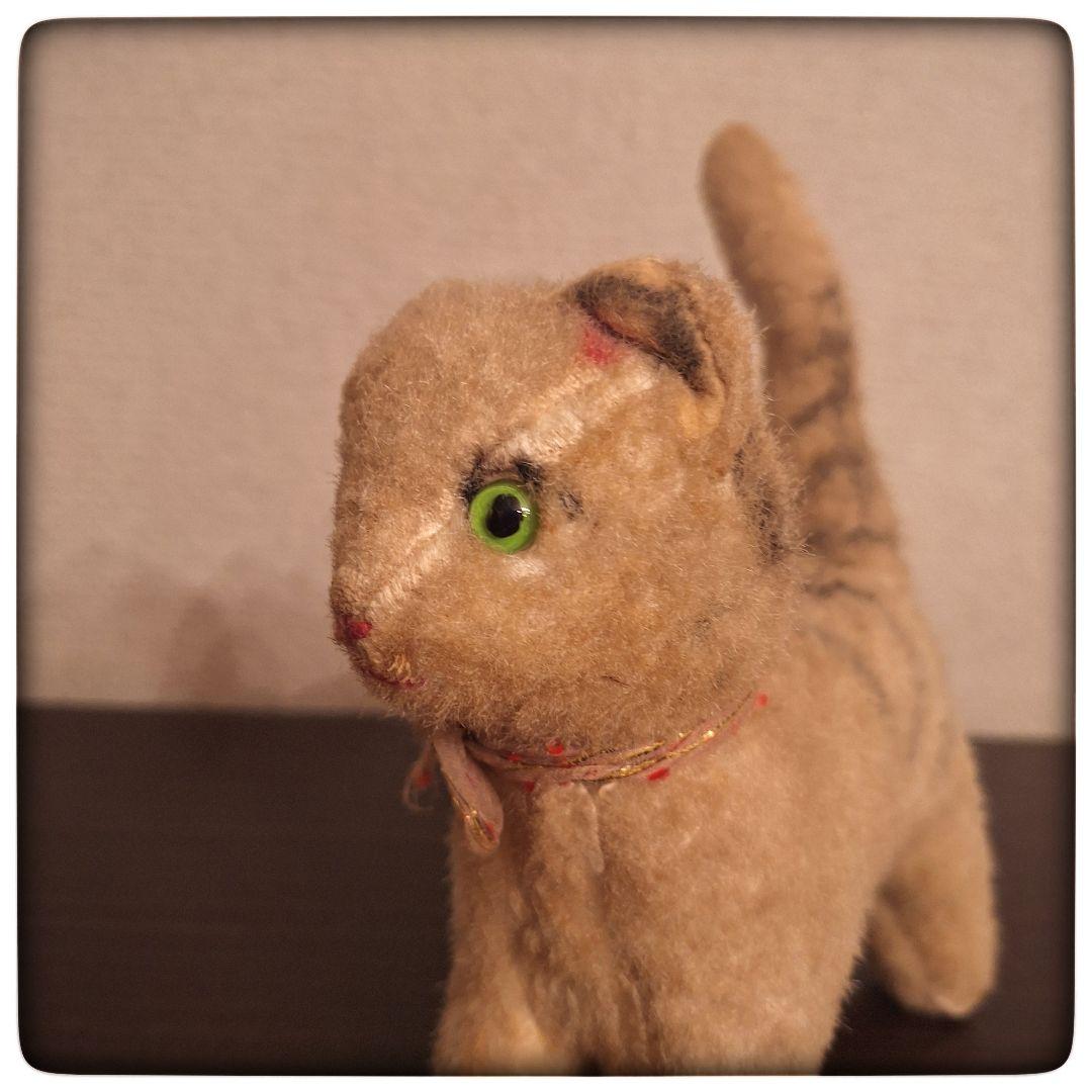 【ヴィンテージ キャット モヘア】 立ち姿 猫 ぬいぐるみ