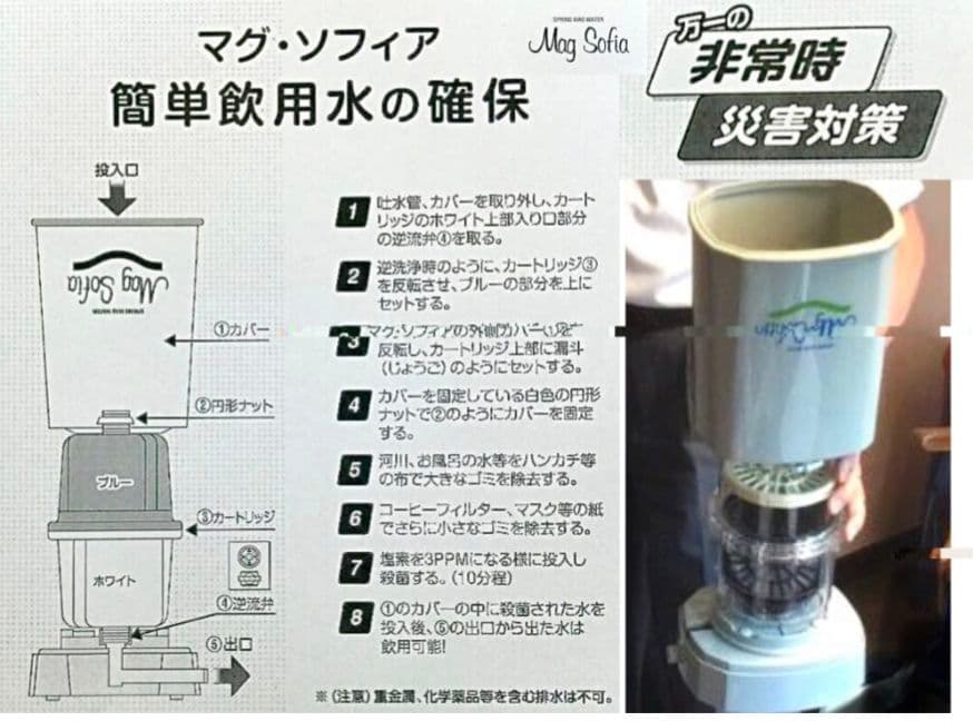 【新品】酸素を多く含む浄活水器 マグソフィア　バイオアロマ 緑豆付き