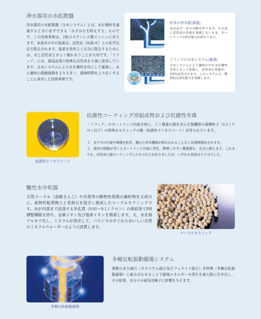 【新品】酸素を多く含む浄活水器 マグソフィア　バイオアロマ 緑豆付き