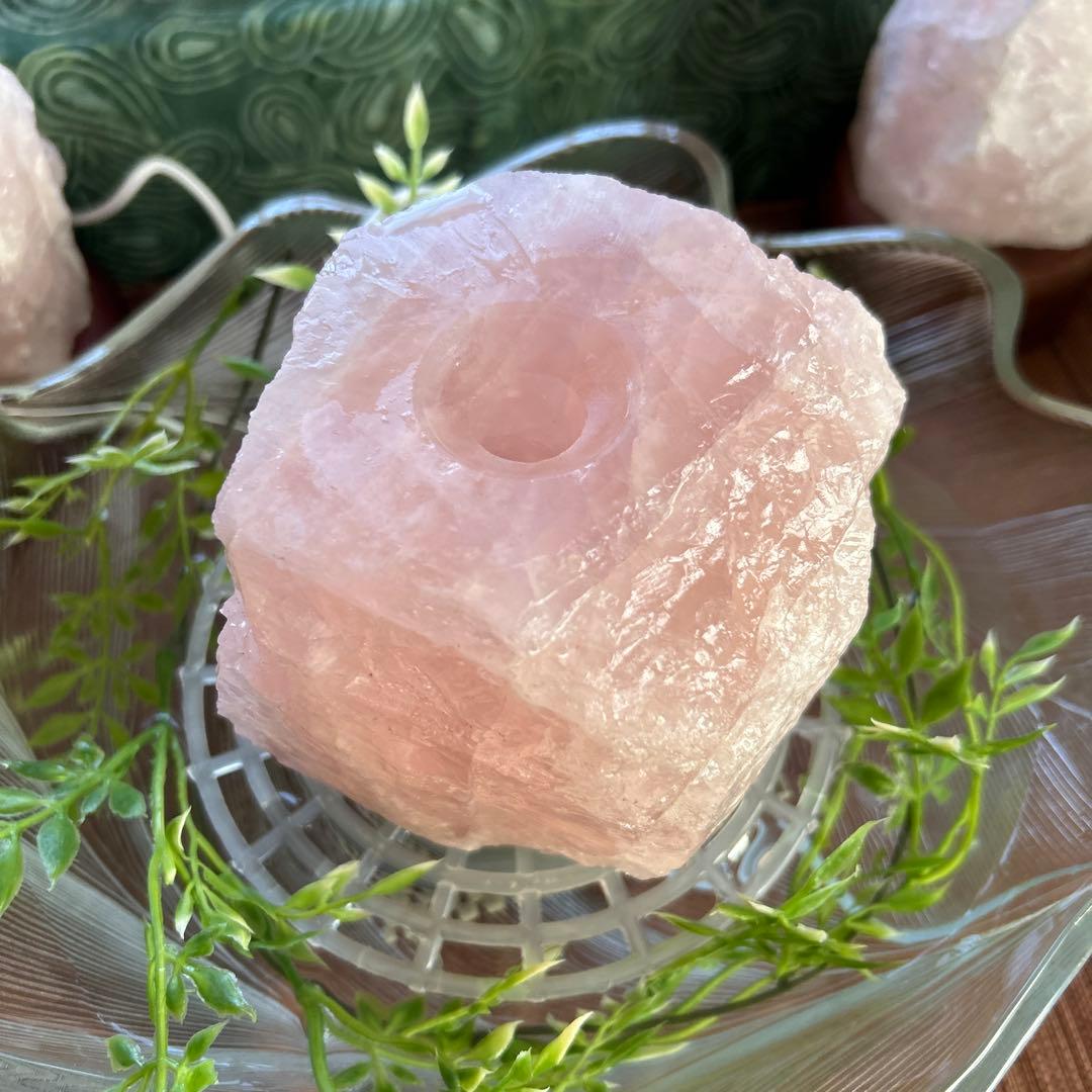 ✨破格✨絶品‼️ローズクオーツ☆噴水☆天然石☆ファウンテン☆秘蔵品☆高さ19㎝⭐︎