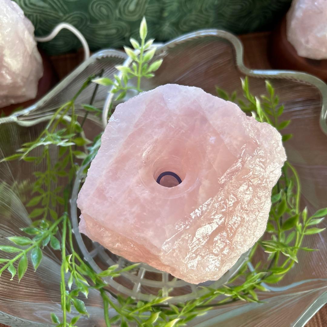 ✨破格✨絶品‼️ローズクオーツ☆噴水☆天然石☆ファウンテン☆秘蔵品☆高さ19㎝⭐︎
