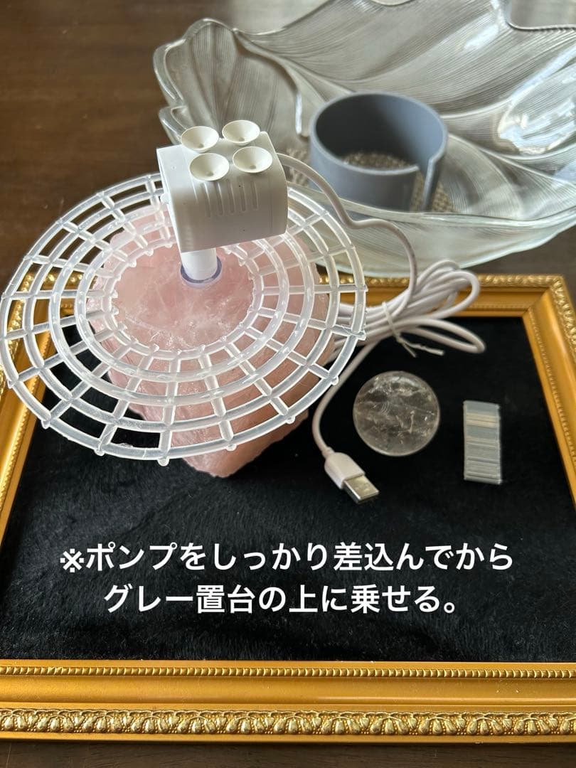✨破格✨絶品‼️ローズクオーツ☆噴水☆天然石☆ファウンテン☆秘蔵品☆高さ19㎝⭐︎