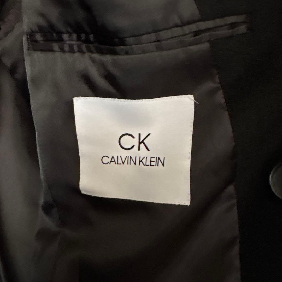 CK   ブラック ダブルブレストコート