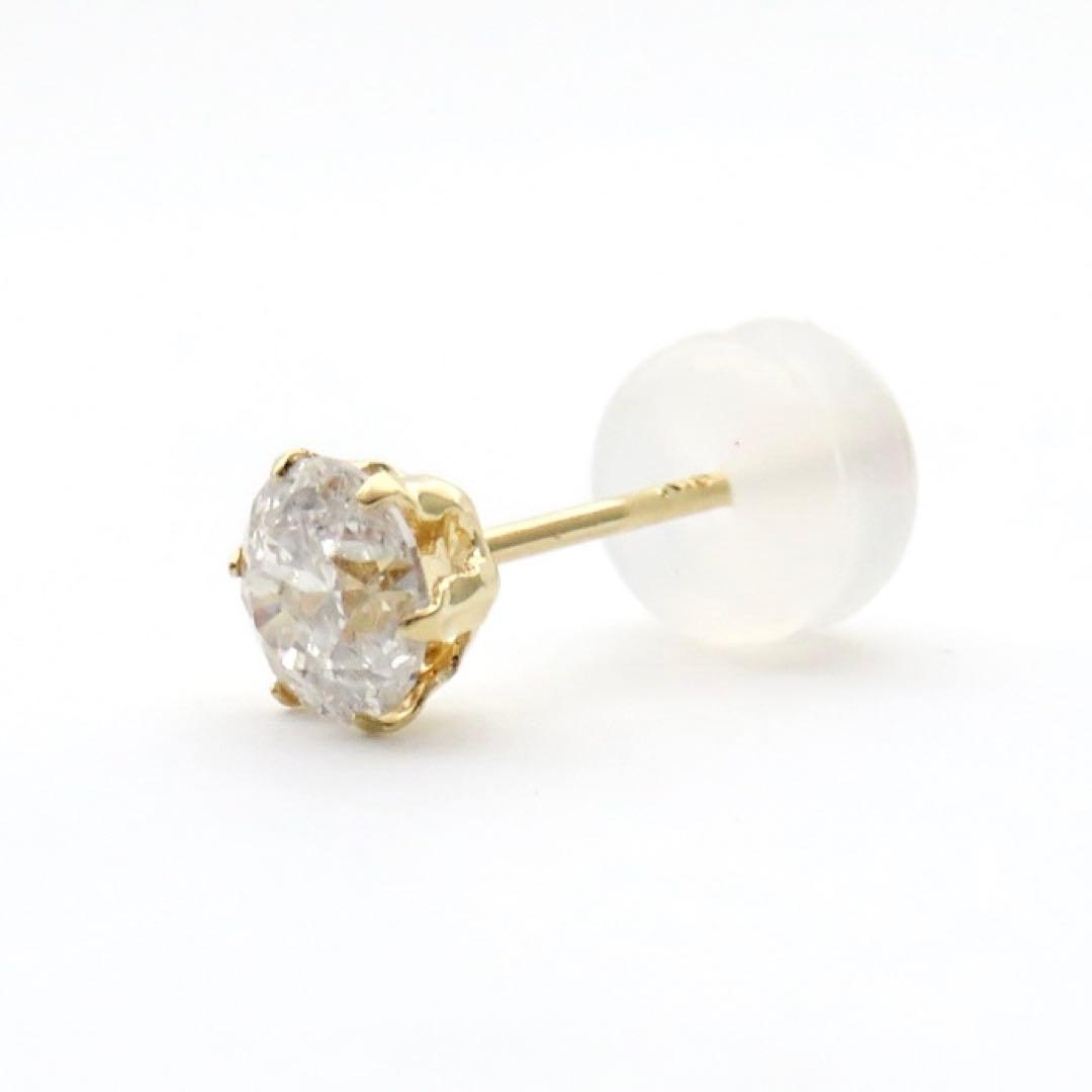 ひ*ー様 新品 K18YG 天然ダイヤモンド 0.35ct 片耳ピアス 激安価格
