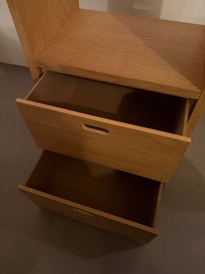 無印良品 スタッキングシェルフ オーク ３段（チェスト付き）