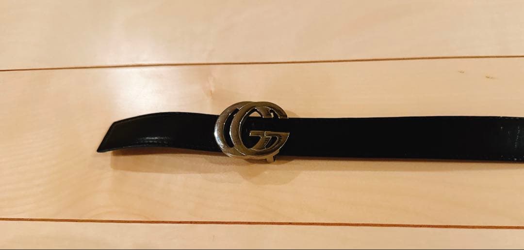 ★GUCCI グッチ GGロゴ レザーベルト ブラック★
