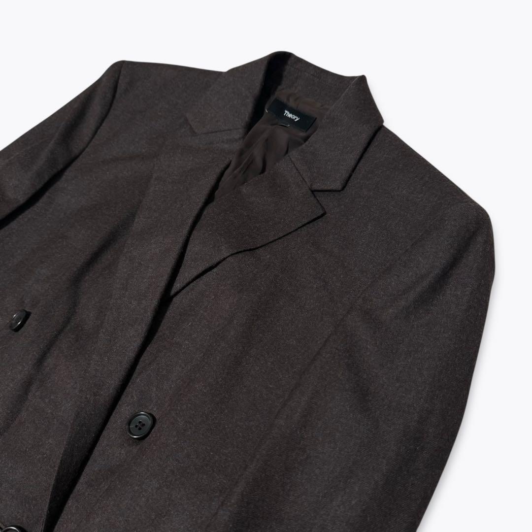 2024年 Theory SLEEK FLANNEL BOXY JKT ブラウン