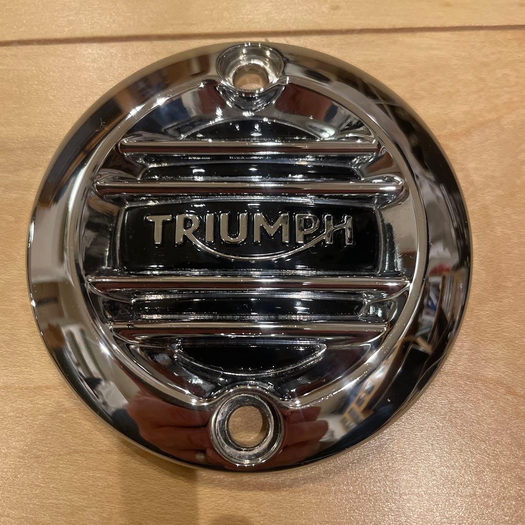 TRIUMPH ボンネビルシリーズ クロームクラッチバッジ＆クロームACGバッジ