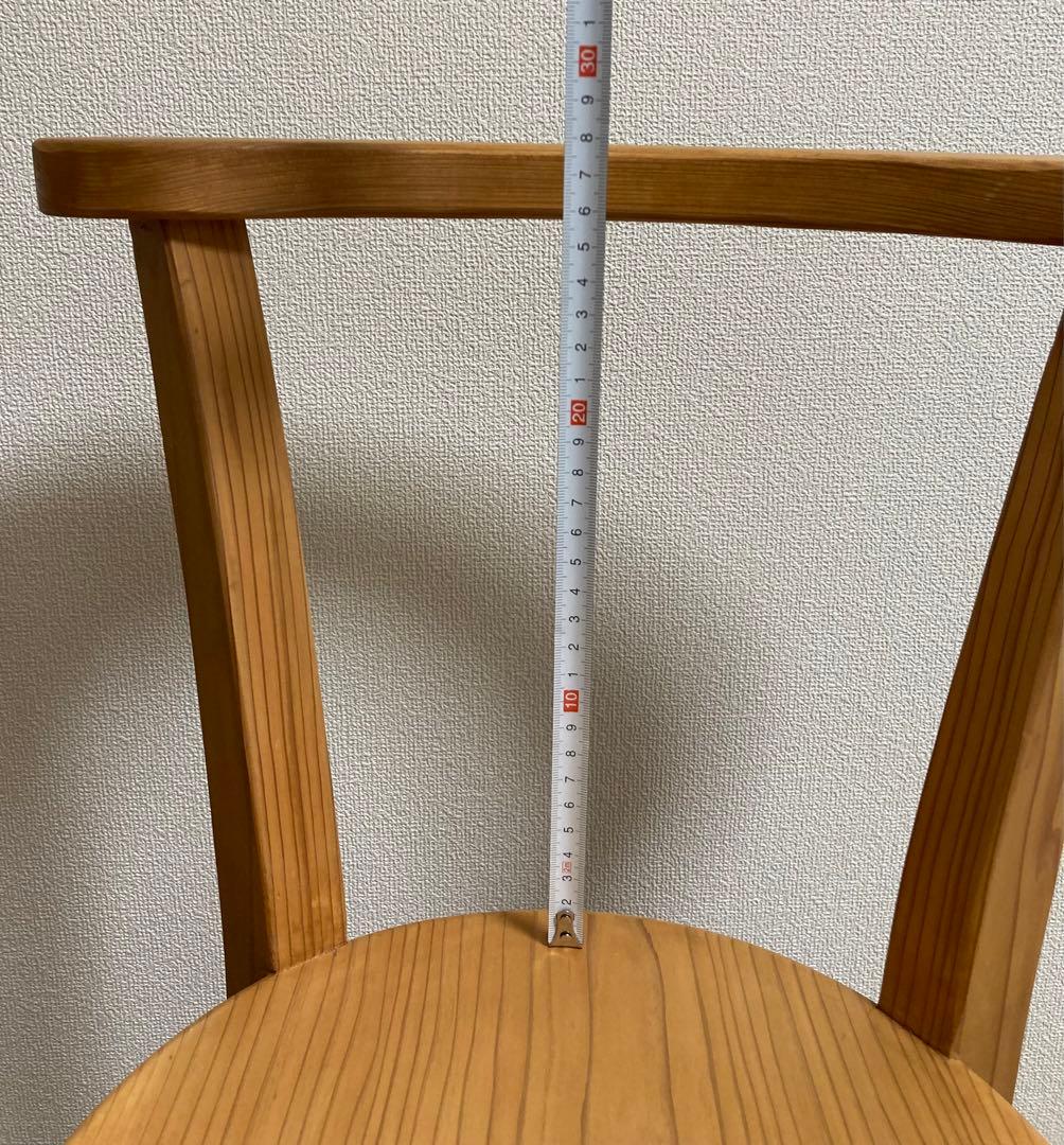 【国産杉】木製シンプルチェア ナチュラルウッド