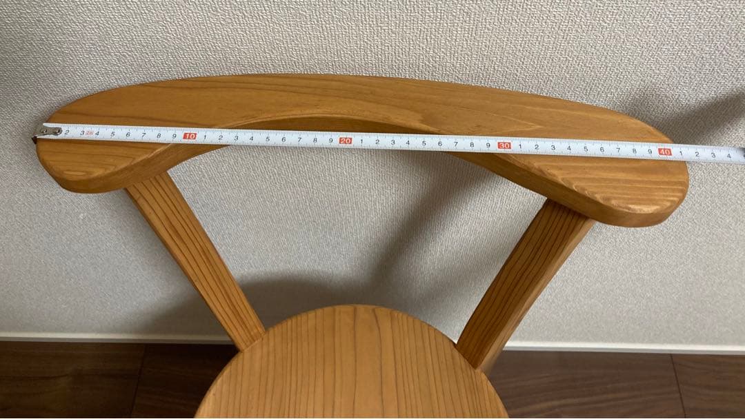 【国産杉】木製シンプルチェア ナチュラルウッド