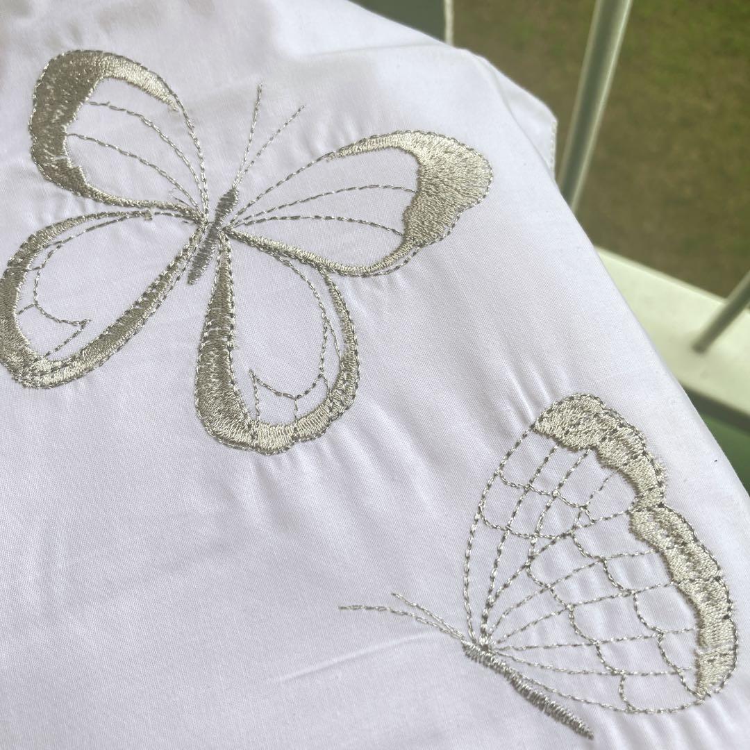 UK 輸入　旧ローラアシュレイ 刺繍掛け布団カバー＋枕カバー*2セット　新品