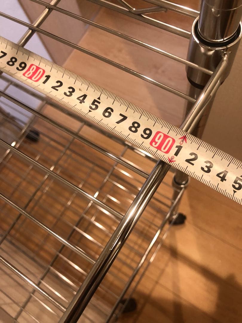 本日限定お値引‼️③5段スチールラック シルバー 約180cm キャスター付き