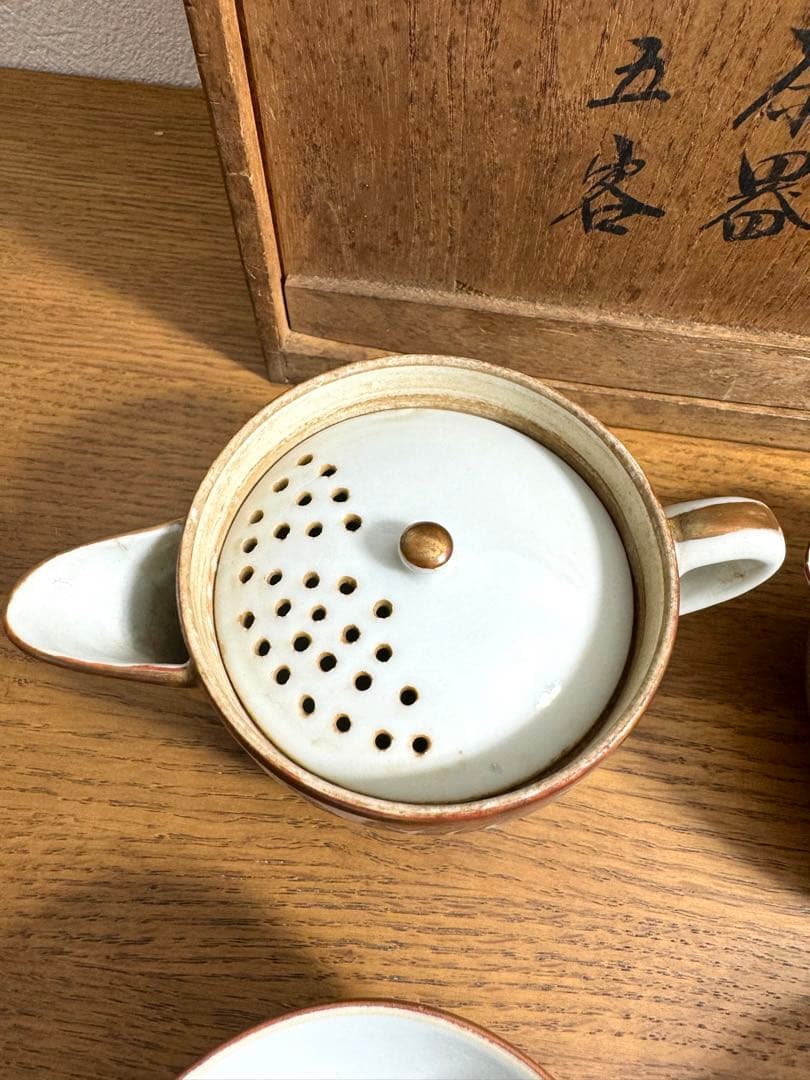 410 訳あり　古九谷煎茶器揃　共箱