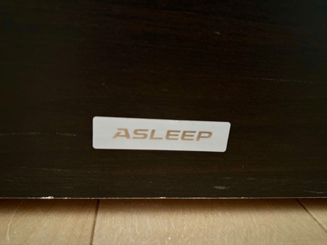 ★送料込★ セミダブル　ベッドフレーム　２台　ASLEEPウォルナット　右収納①