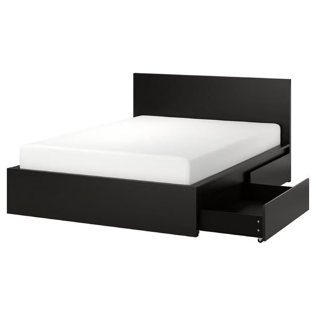 IKEA ダブルベッド　フレーム　MALM マルム