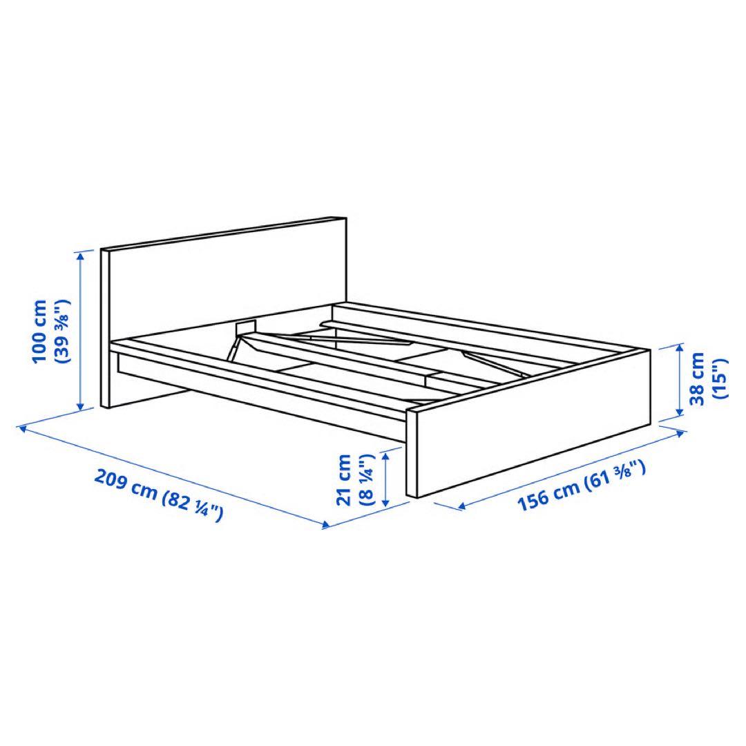 IKEA ダブルベッド　フレーム　MALM マルム