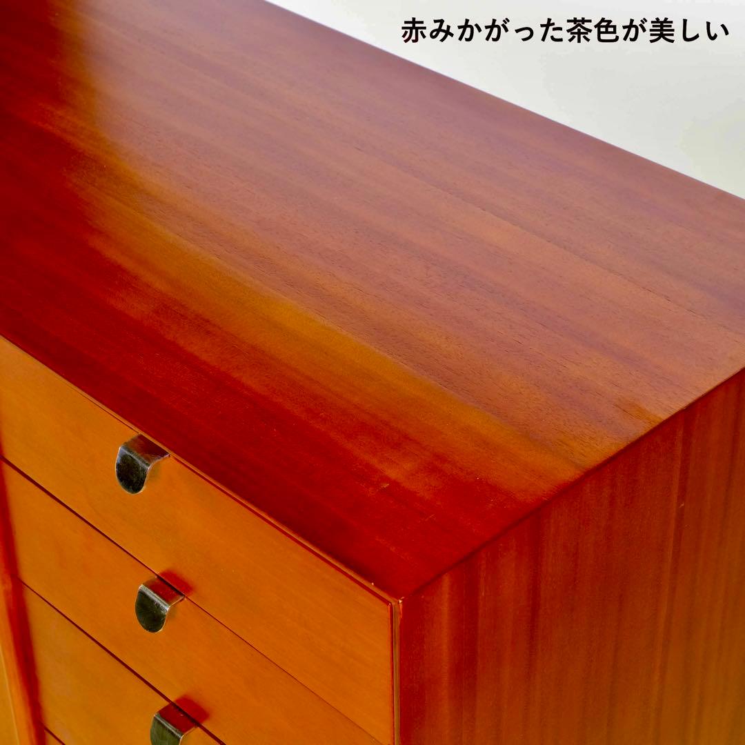 I 北欧 キャビネット リビングボード 赤茶色 リビング収納 本棚