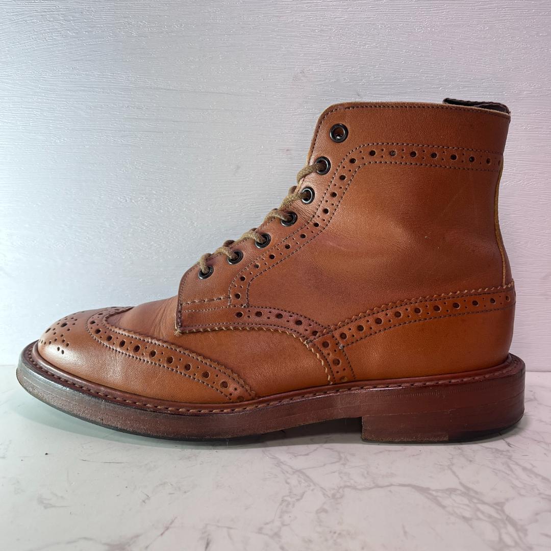 【美品】トリッカーズ M2508 モールトン 7.5 UK 茶 ブーツ