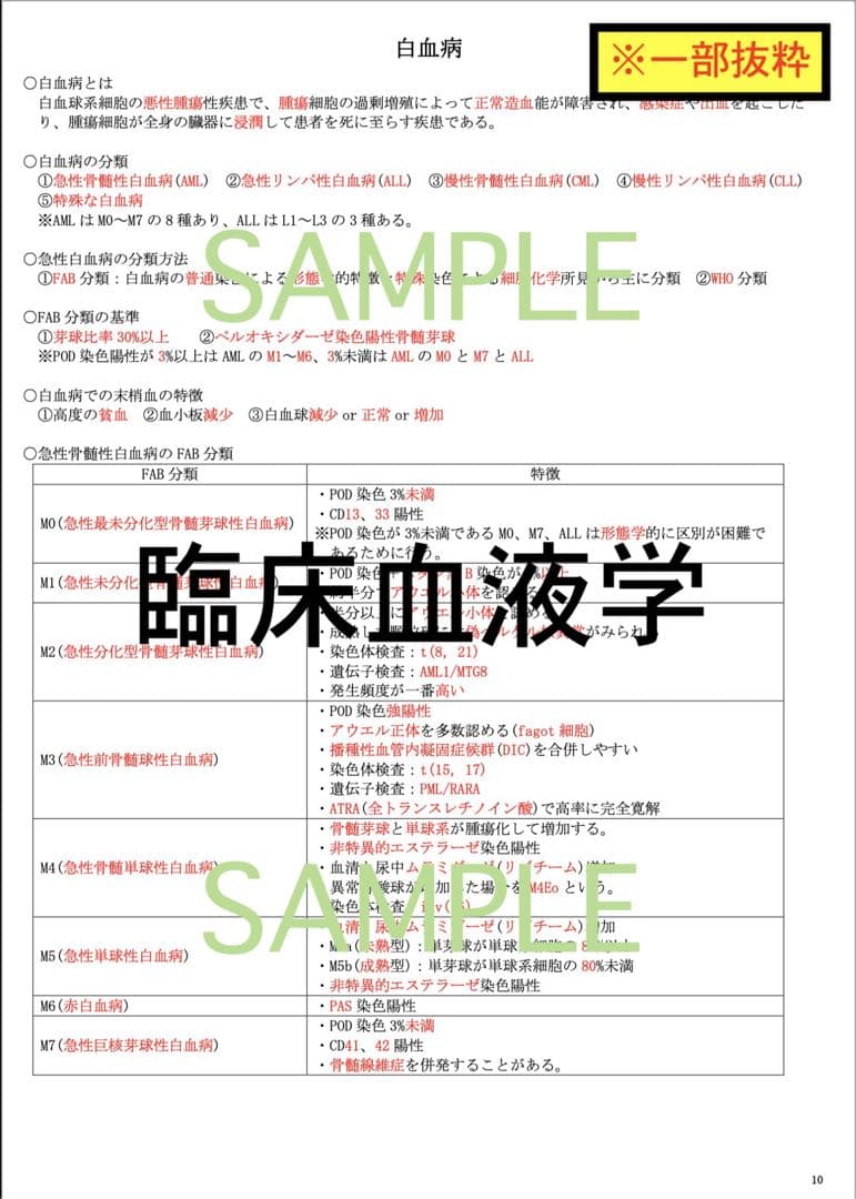 値下げ】臨床検査技師 国家試験 7教科 過去問 対策 まとめ ノート 教科選択可