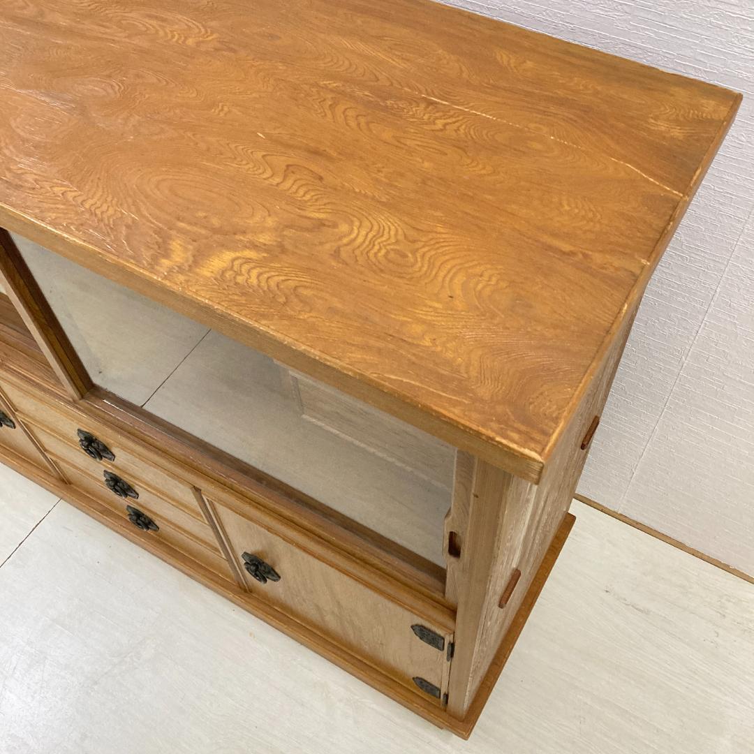 屋久杉　飾り棚　茶棚　茶箪笥　水屋　キャビネット 漆塗り　民芸　古民家