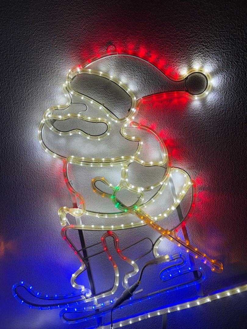 LEDスキーサンタ　モチーフイルミネーション