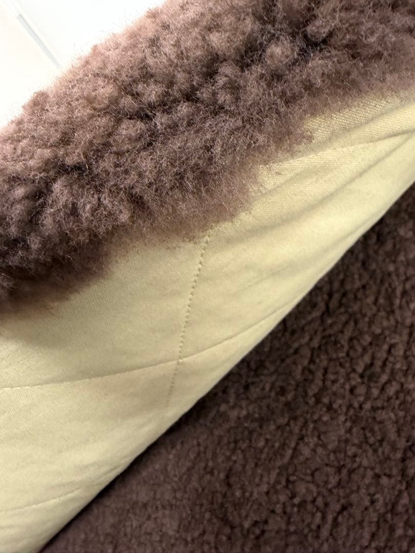 新品未使用品◉日本ムートンクリンプシーツ 100×200cm ブラウン