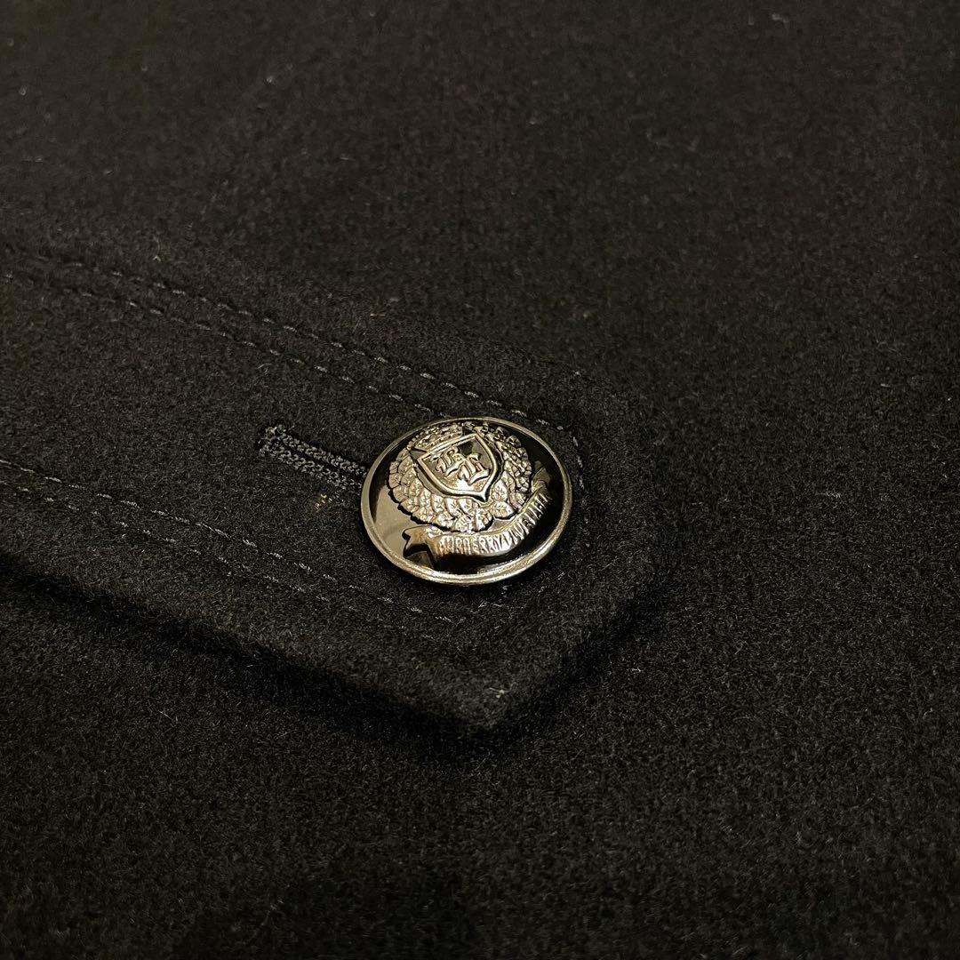 美品 BURBERRY ブルーレーベル ダブルブレスト Pコート ブラック